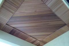 Balcony Cedar ceiling with boarder