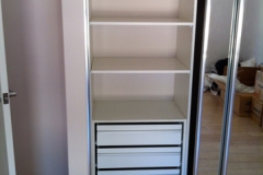 Robe fit out, Drawer and addition hanging and shelving